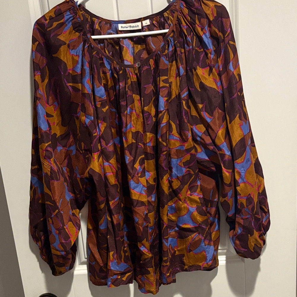 Roller Rabbit Multicolor Abstract Blouse